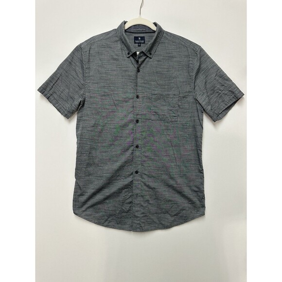 Roark Revival Shirt Mens Large Gray Short Sleeve Button Down Pocket Western USA - Picture 1 of 14